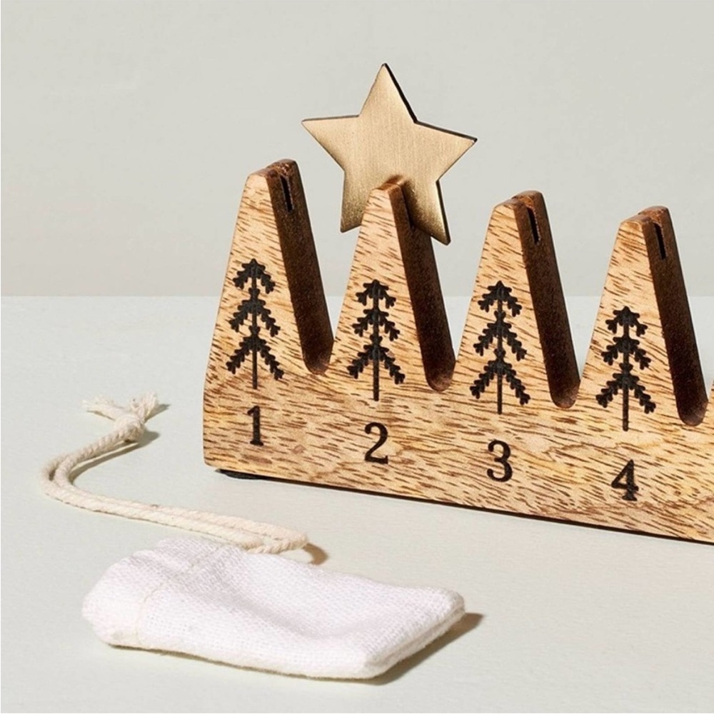 Hearth & Hand with Magnolia Wooden Countdown Christmas calendar with Star - Picture 5 of 5